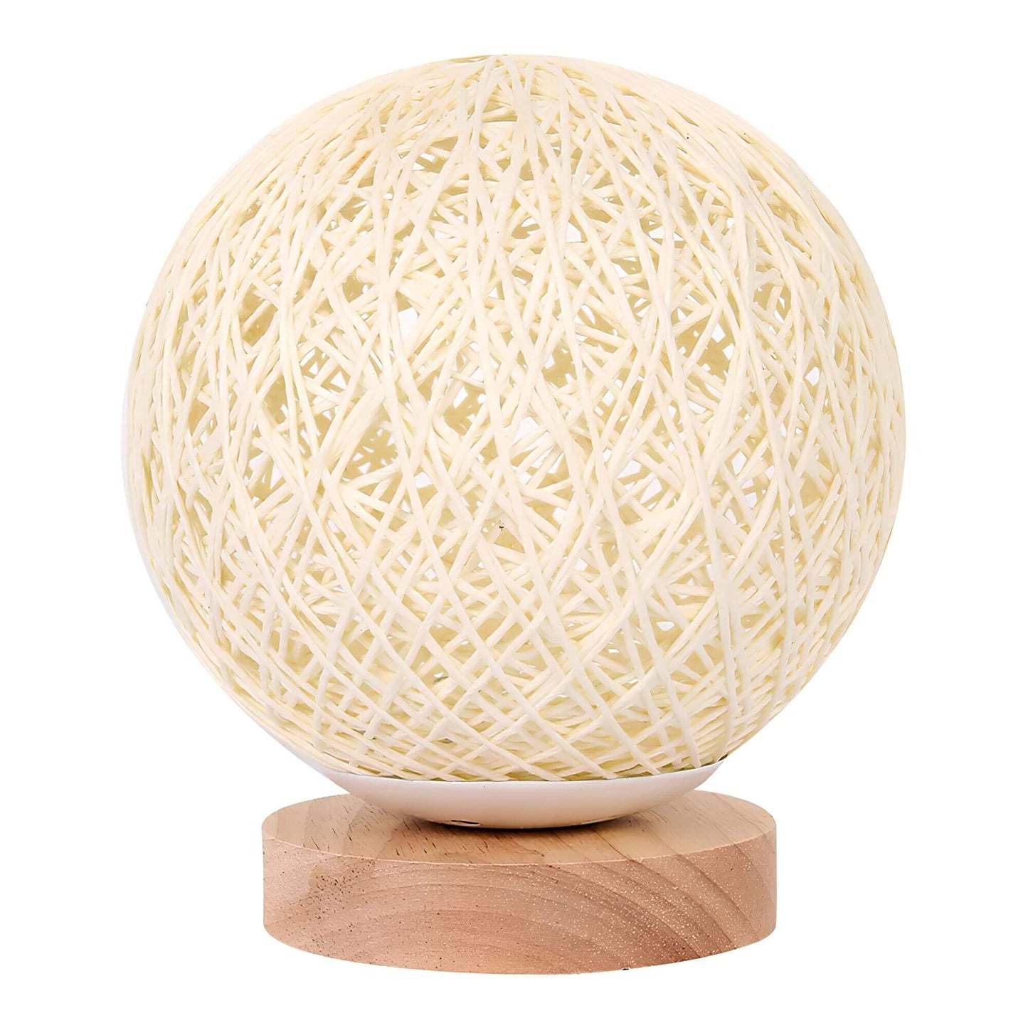 Rattan Kugel Tischlampe