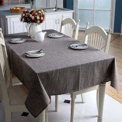 Gewebte Leinen-Tischdecke