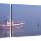 Frendorf | Misty Sunrise und Angelboot in Loctudy Wandkunst