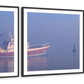 Frendorf | Misty Sunrise und Angelboot in Loctudy Wandkunst
