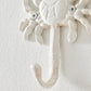 Weißer Gusseisen Nautical Ocean Figur Skulptur Dekorative Utility Wandhaken Set von 3 - Muschel, Krebs, Seepferdchen