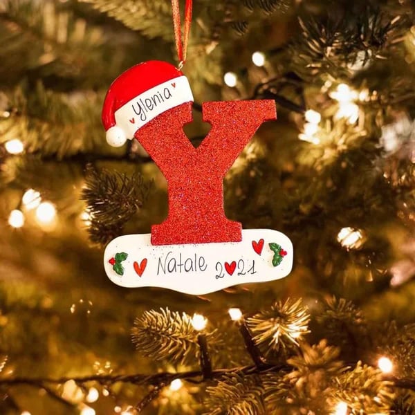Frendorf | Personalisierte Weihnachts 24 Buchstaben Ornamente