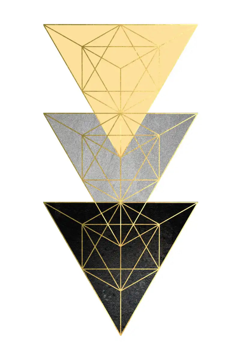 Frendorf | Gelb und Schwarz Geo I Wandkunst