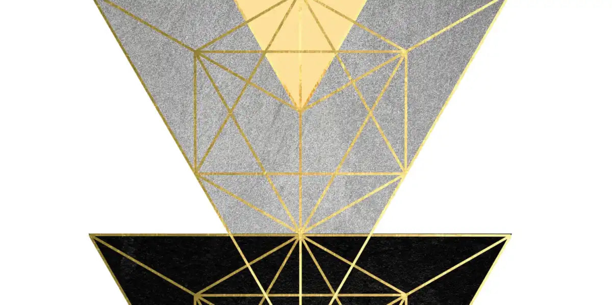 Frendorf | Gelb und Schwarz Geo I Wandkunst