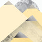 Frendorf | Gelb und Grau Berge II Wandkunst