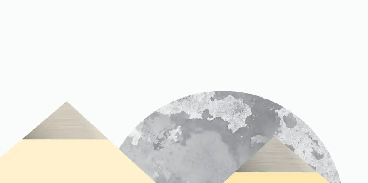 Frendorf | Gelb und Grau Berge II Wandkunst