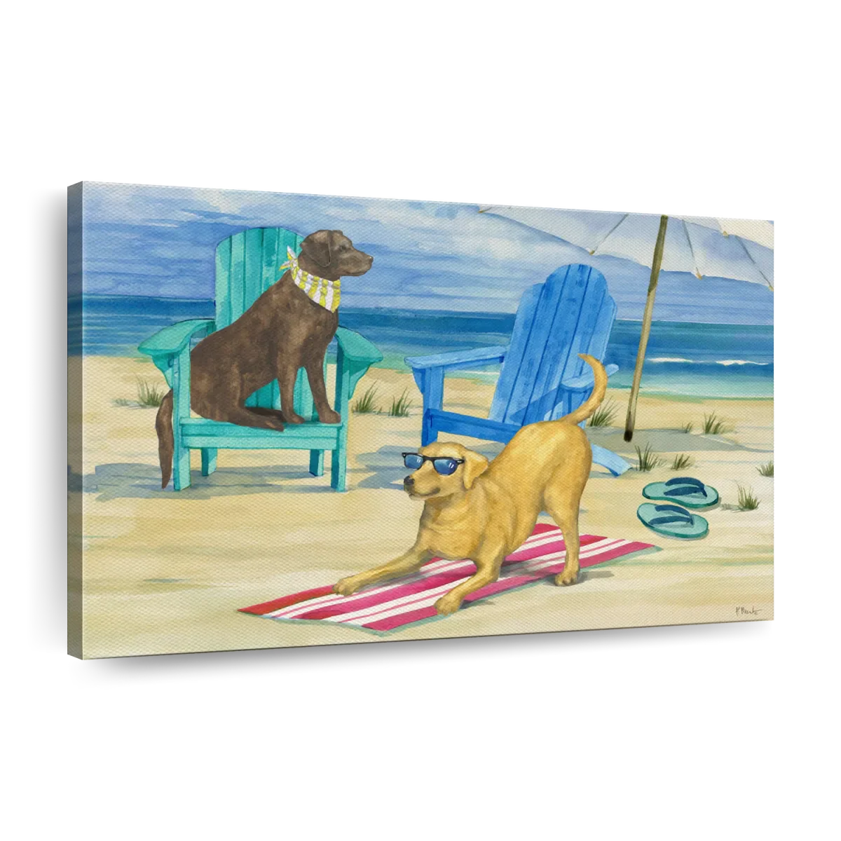 Frendorf | Grayton Beach Hund Duo Wandkunst
