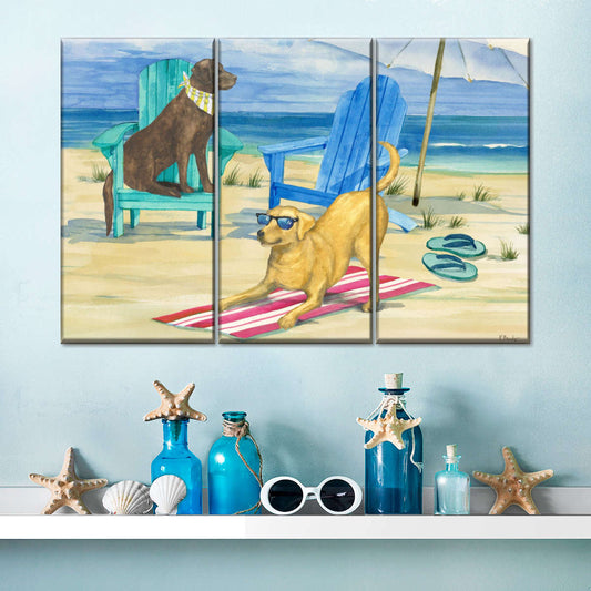 Frendorf | Grayton Beach Hund Duo Wandkunst