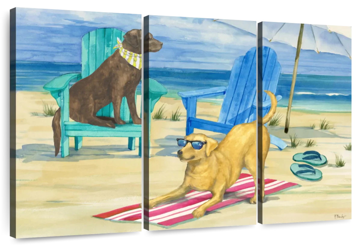 Frendorf | Grayton Beach Hund Duo Wandkunst