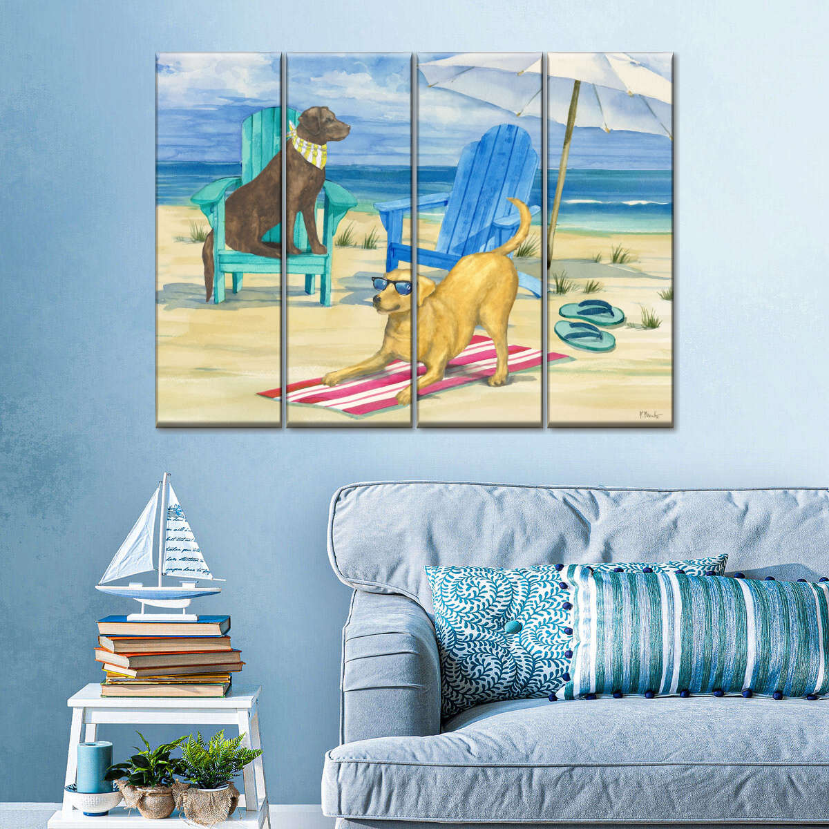 Frendorf | Grayton Beach Hund Duo Wandkunst