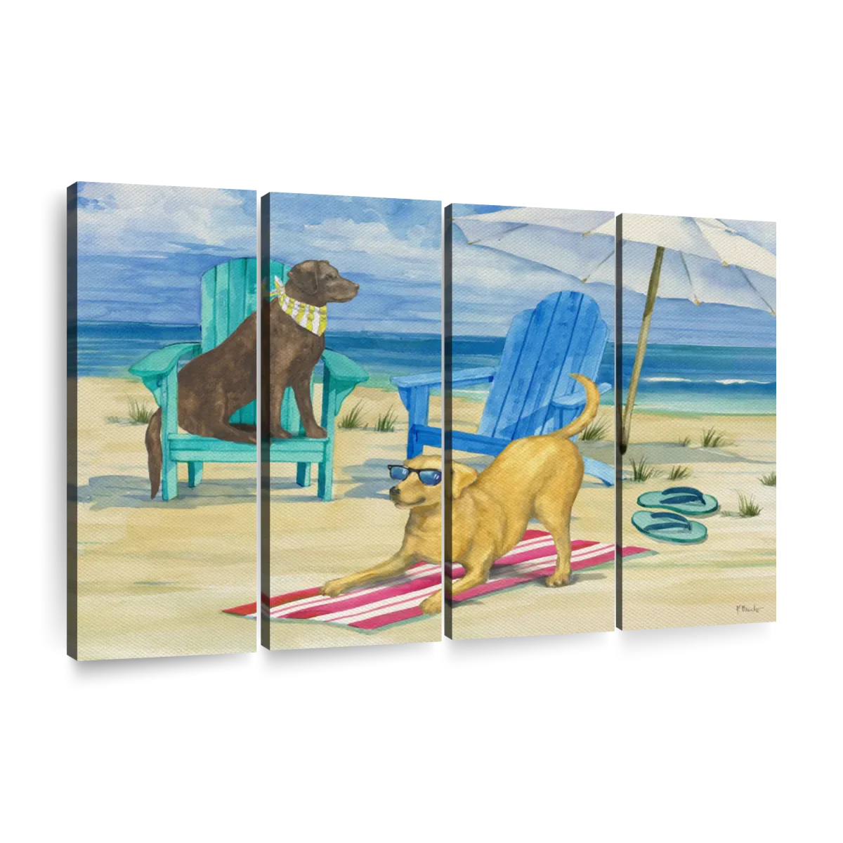 Frendorf | Grayton Beach Hund Duo Wandkunst