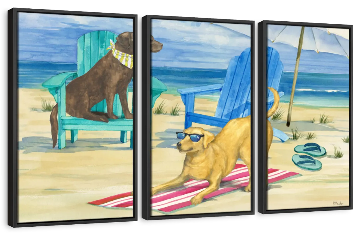 Frendorf | Grayton Beach Hund Duo Wandkunst