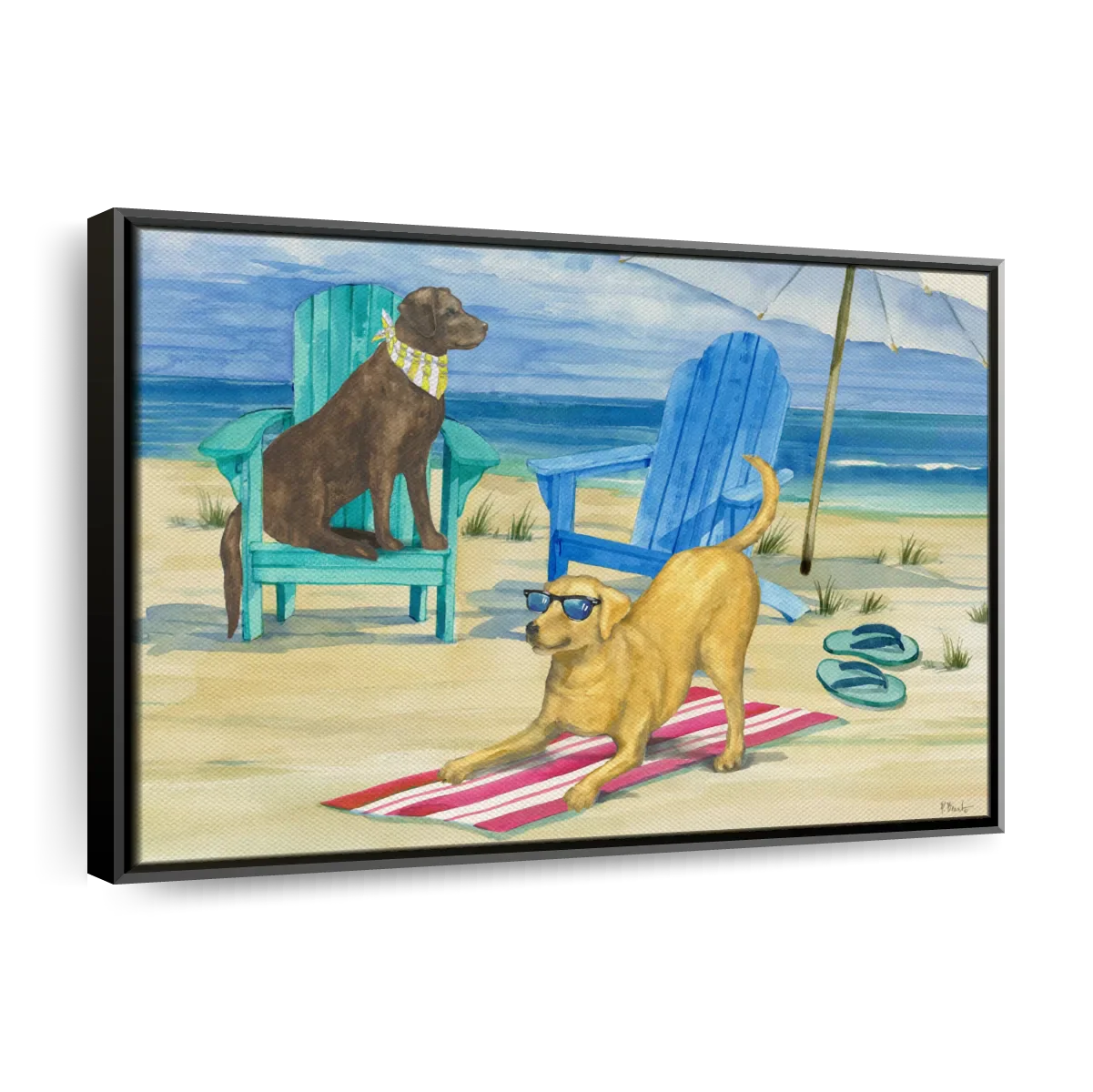 Frendorf | Grayton Beach Hund Duo Wandkunst