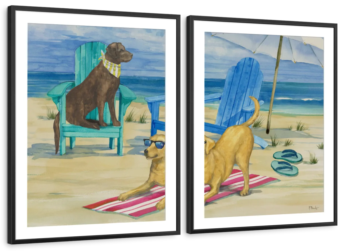 Frendorf | Grayton Beach Hund Duo Wandkunst