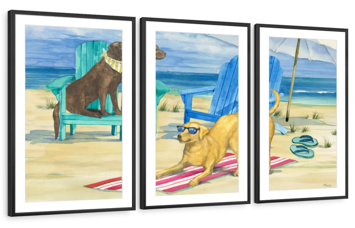 Frendorf | Grayton Beach Hund Duo Wandkunst