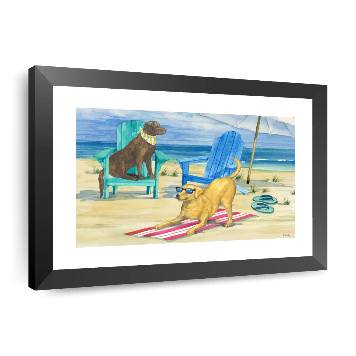 Frendorf | Grayton Beach Hund Duo Wandkunst