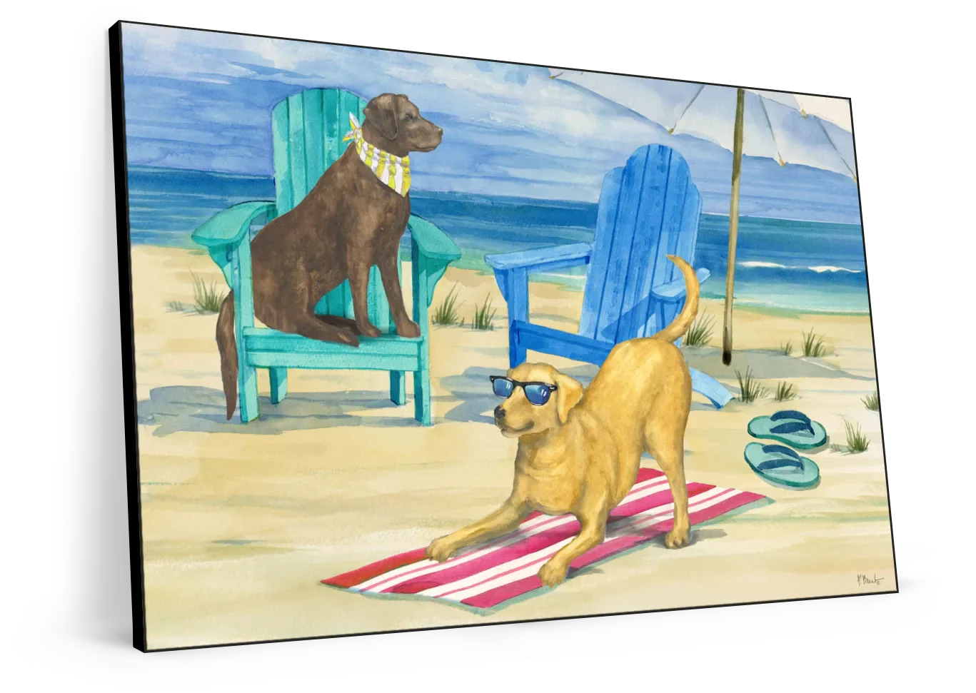Frendorf | Grayton Beach Hund Duo Wandkunst