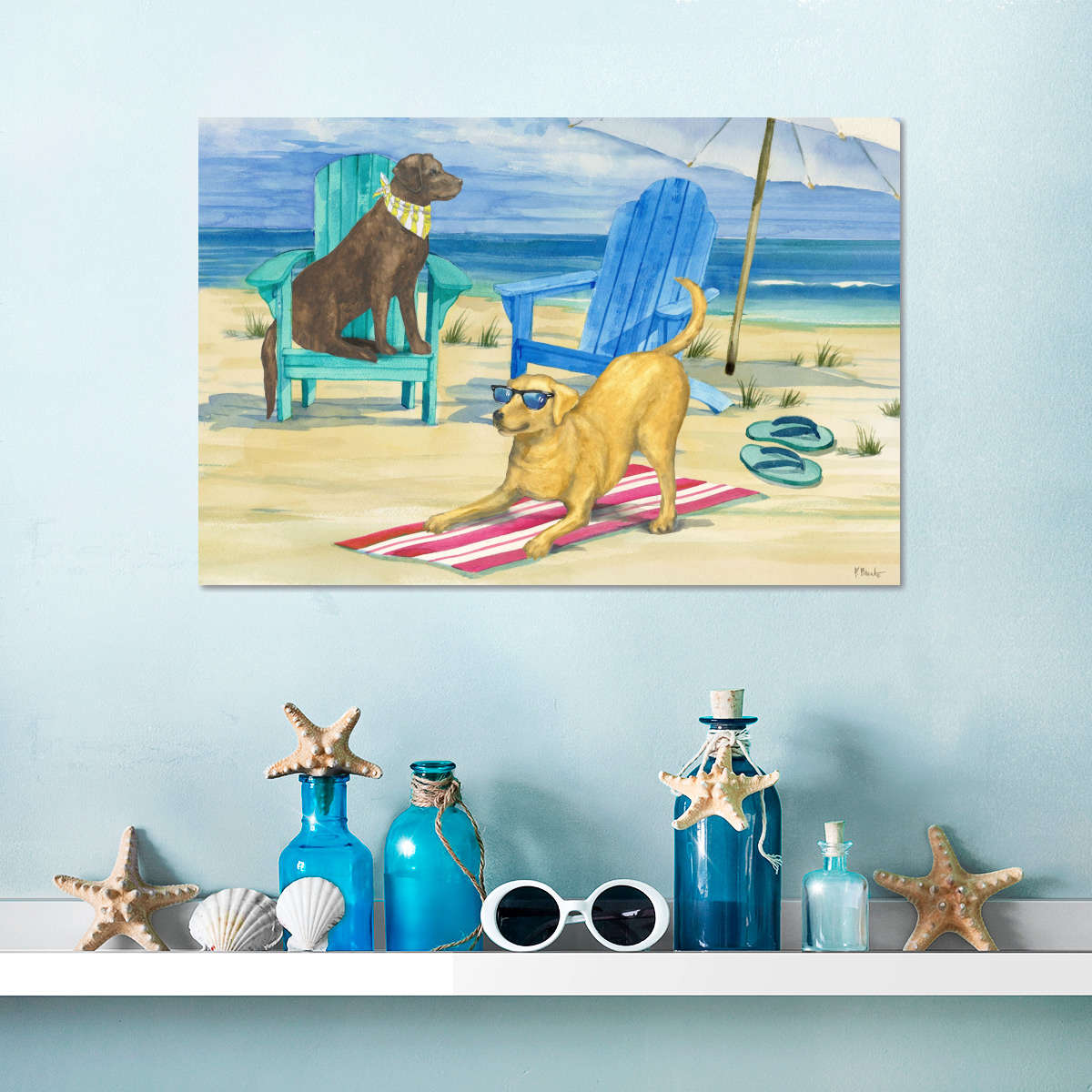 Frendorf | Grayton Beach Hund Duo Wandkunst
