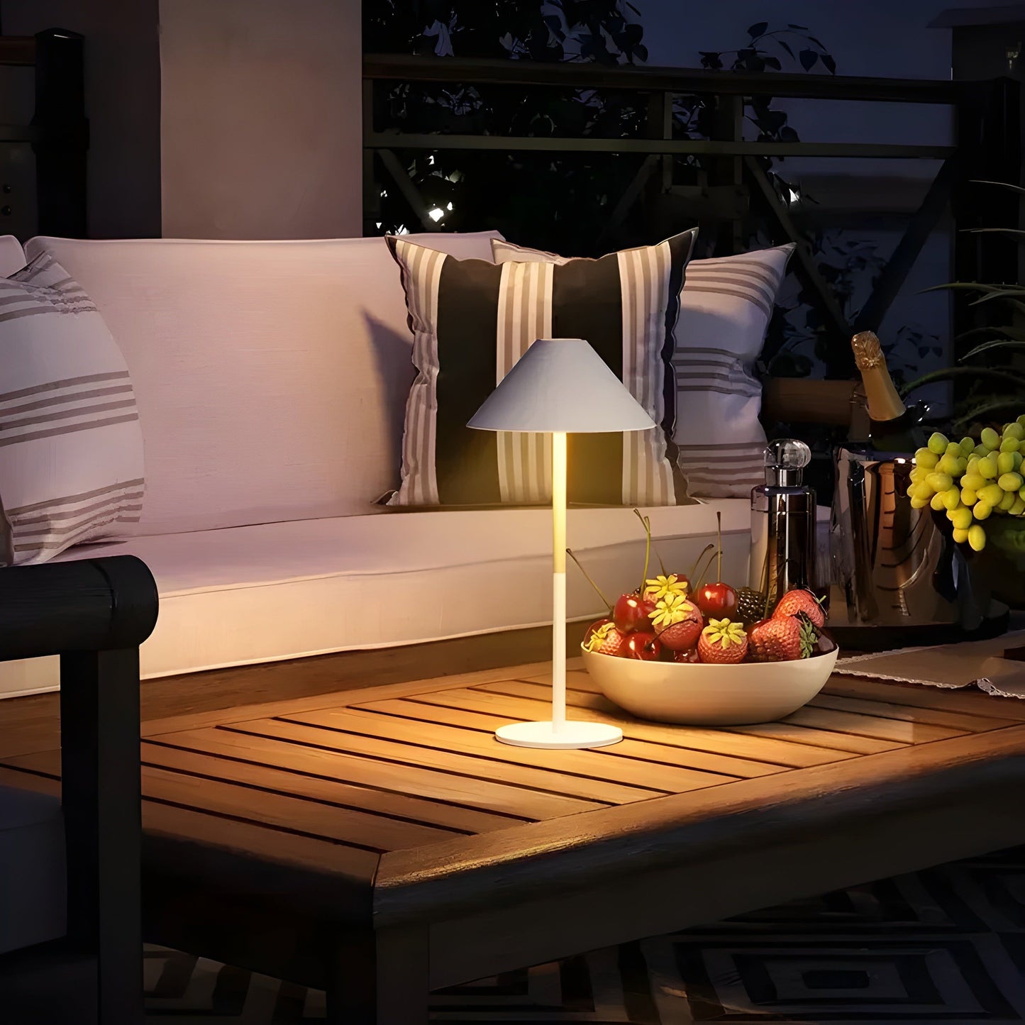 Minimalistische dimmbare Touch-Tischlampe - wasserdichtes und wiederaufladbares Licht Farbe