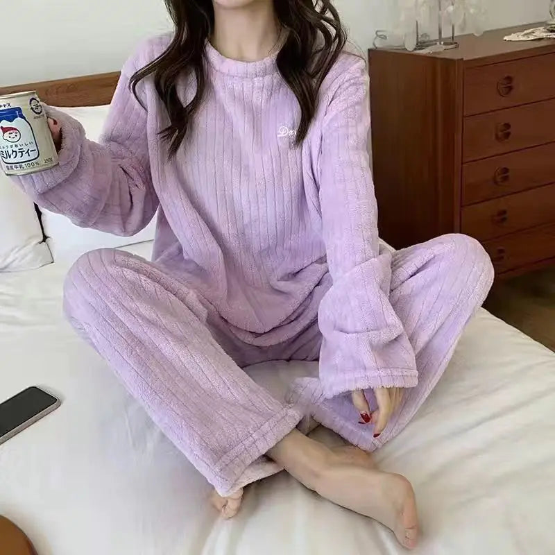 Frendorf | Winter-Pyjama-Set aus weichem Samt