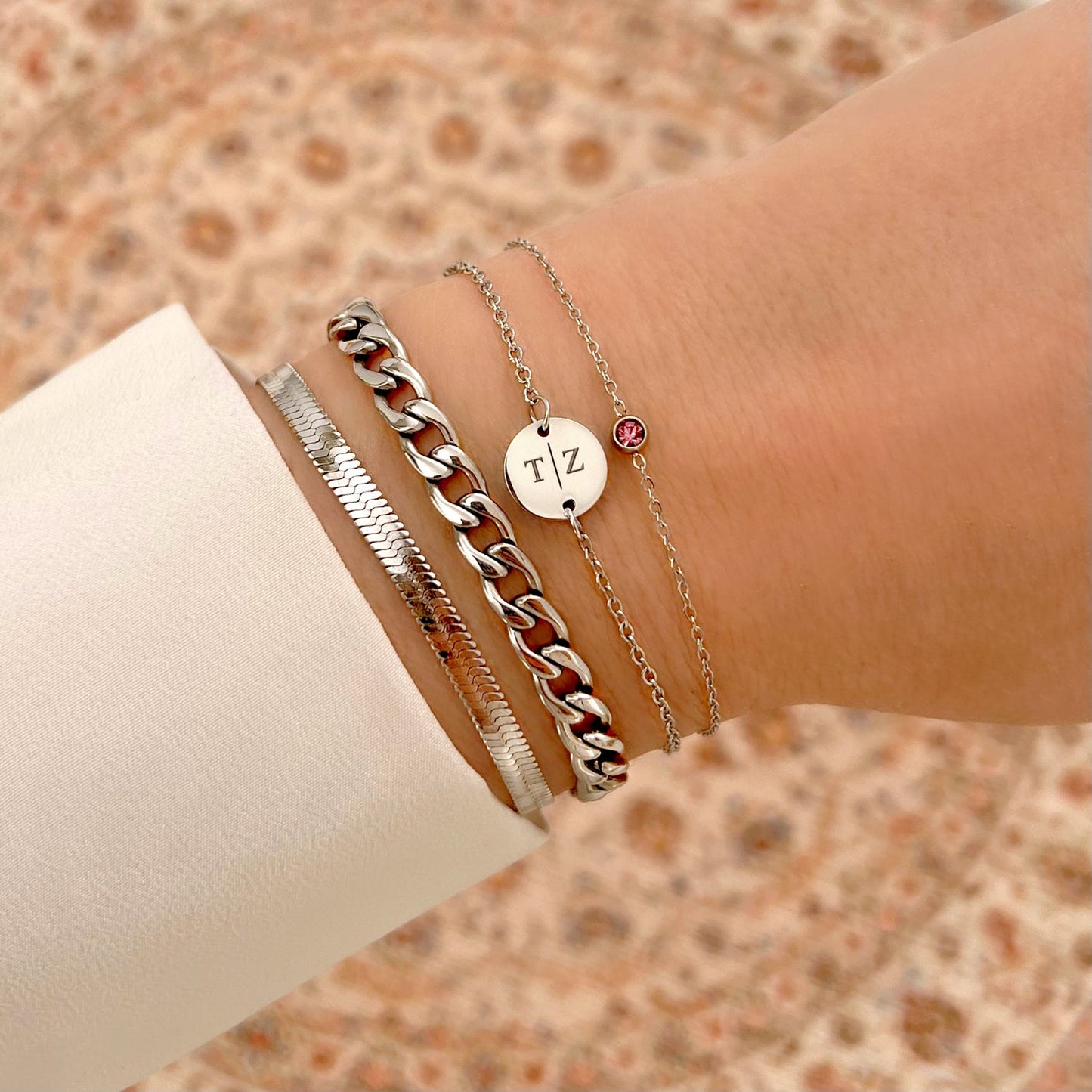 Frendorf | Rundes Edelstein-Geburtsstein-Armband