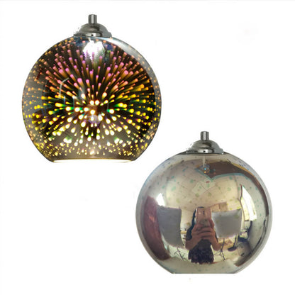 Moderne kreative 3D bunte Feuerwerk Glas 1-Licht Kuppel Pendelleuchte