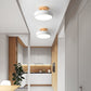 Nordic Log Runde LED-Halbunterputz-Deckenleuchte