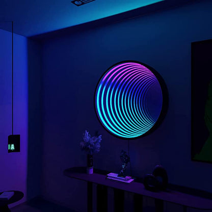 3D Kreis Unendlichkeitsspiegel Licht