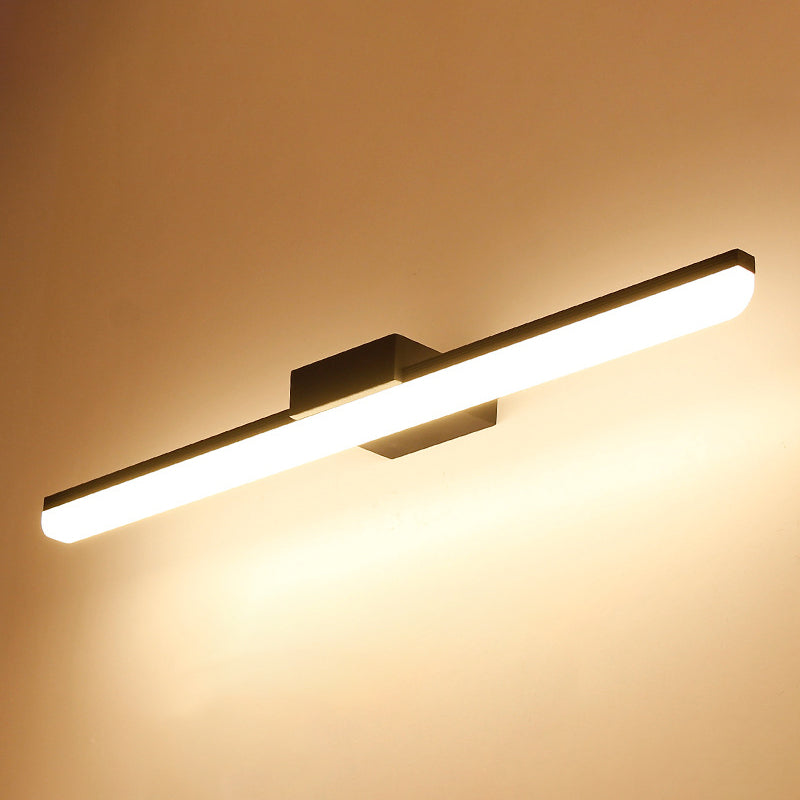 Einfache lineare LED-Eitelkeitsbeleuchtung Metall Badezimmer Wandleuchte mit Acryl-Diffusor