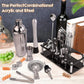 23pcs/Set Barkeeper Kit Professionelle Vielseitigkeit Edelstahl Martini Cocktail Shaker mit Stand Bar Zubehör