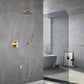 Wasser Gebürstetes Gold-Duschsystem mit Handbrause