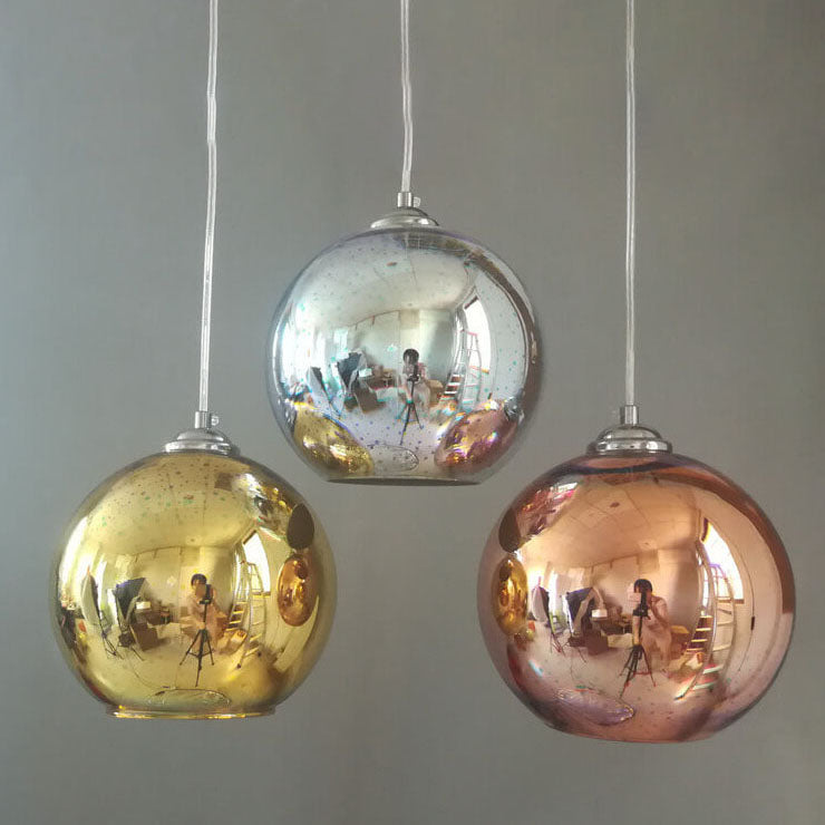 Moderne kreative 3D bunte Feuerwerk Glas 1-Licht Kuppel Pendelleuchte