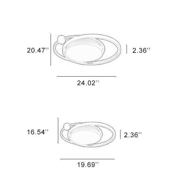 Nordic Round Circle LED Deckenleuchte bündig montiert