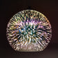 Moderne kreative 3D bunte Feuerwerk Glas 1-Licht Kuppel Pendelleuchte