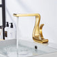 Poliertes Gold Badezimmer Waschbecken Armaturen Einhandbedienung Luxus Messing Weiß Modern Ein Loch