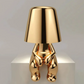Kleine goldene Mann Tischleuchte