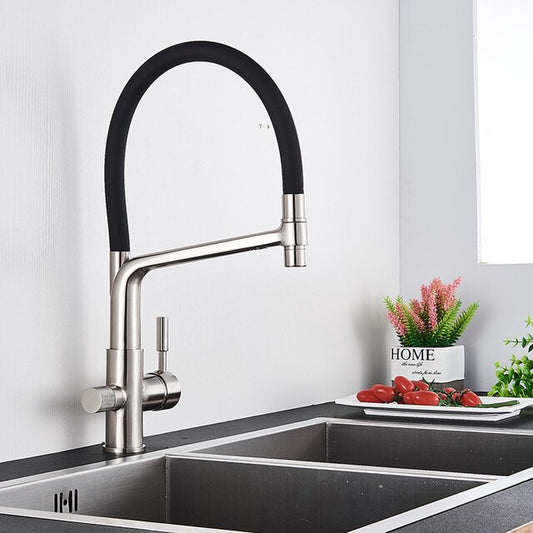 Doppelter Auslauf Trinkwasserhahn Gefilterte Küchenarmaturen