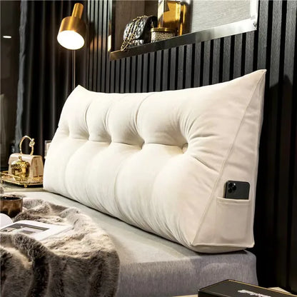 Großes Dreieckskissen für Kopfstützenkissen - Weiches Lesekissen - Schlafkissen für dekorative Kissen für Bett und Sofa