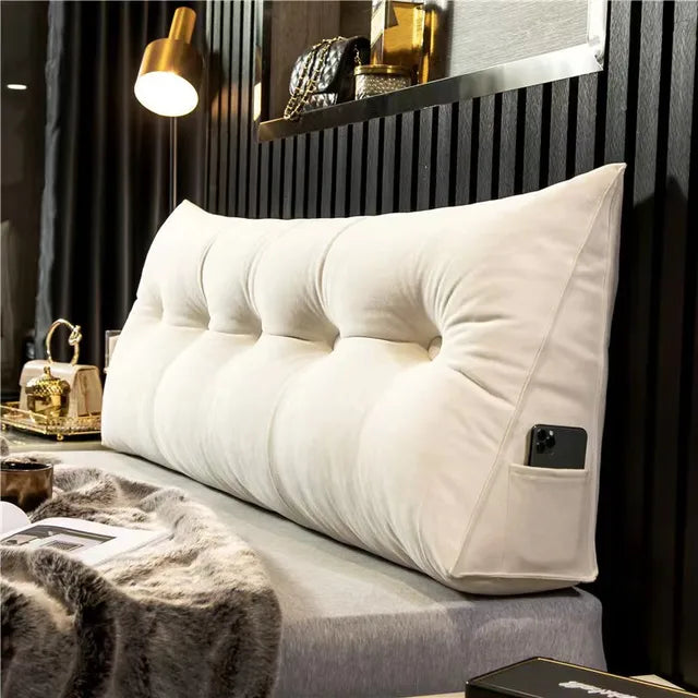 Großes Dreieckskissen für Kopfstützenkissen - Weiches Lesekissen - Schlafkissen für dekorative Kissen für Bett und Sofa
