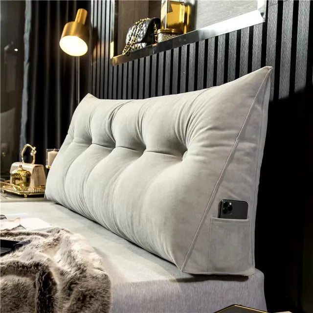 Großes Dreieckskissen für Kopfstützenkissen - Weiches Lesekissen - Schlafkissen für dekorative Kissen für Bett und Sofa