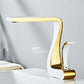 Poliertes Gold Badezimmer Waschbecken Armaturen Einhandbedienung Luxus Messing Weiß Modern Ein Loch