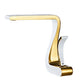 Poliertes Gold Badezimmer Waschbecken Armaturen Einhandbedienung Luxus Messing Weiß Modern Ein Loch