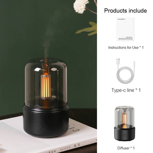 Tragbarer Mini-Aroma-Diffusor USB-Luftbefeuchter mit ätherischem Öl und Nachtlicht