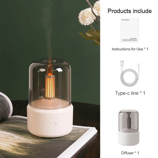 Tragbarer Mini-Aroma-Diffusor USB-Luftbefeuchter mit ätherischem Öl und Nachtlicht