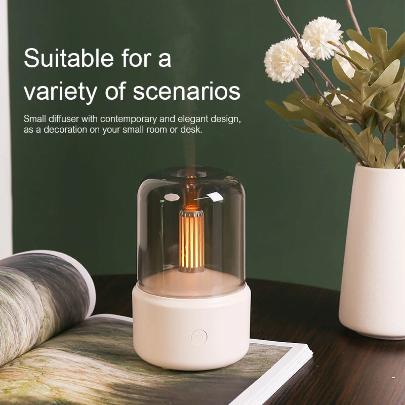Tragbarer Mini-Aroma-Diffusor USB-Luftbefeuchter mit ätherischem Öl und Nachtlicht