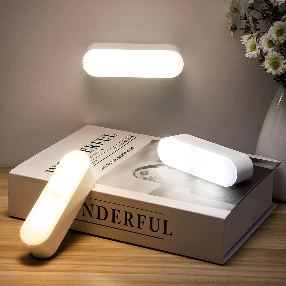 LED USB Wiederaufladbar Drahtloser Bewegungs Sensor Wand Lampe Licht