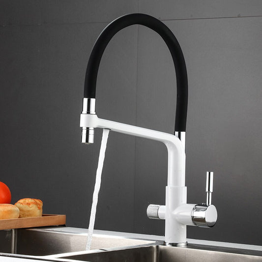 Doppelter Auslauf Trinkwasserhahn Gefilterte Küchenarmaturen