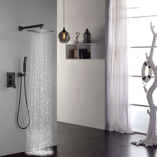 2-Strahl-Muster 10 Zoll Badezimmer Luxus Regen Mixer Dusche Komplettes Combo Set