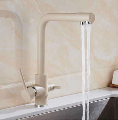 Gefiltertes Wasser Küche Wasserhahn Doppelter griff Wasserhahn