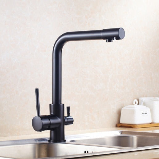 Gefiltertes Wasser Küche Wasserhahn Doppelter griff Wasserhahn